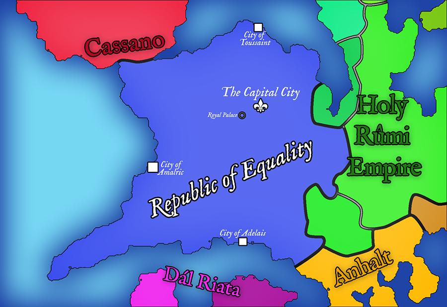 Map of the Merovin Republic of Equality